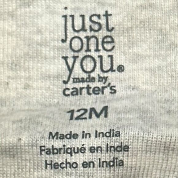 Carter’s Size 12 Months “My First Halloween” Gray Pumpkin Bodysuit Top NWOT - Picture 5 of 6